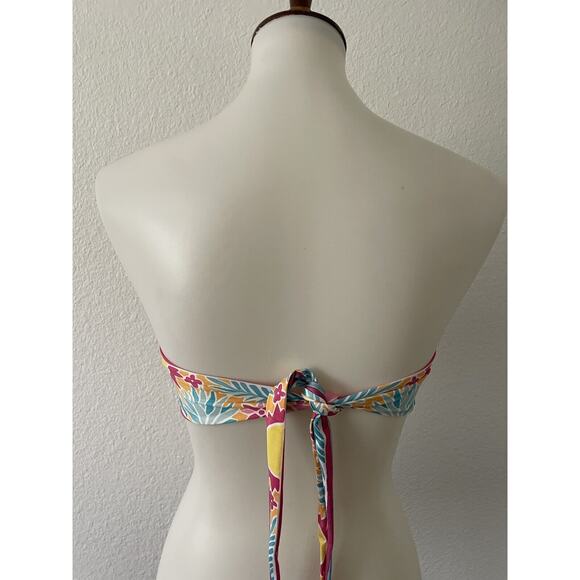 Kenny Flowers Swim Bikini Top Strapless Mayakoba Multicolor Swimwear - Picture 5 of 7